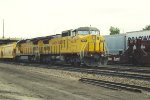 Grain train eases into the yard
